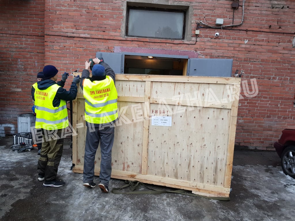 Комплекс работ по разгрузке распаковке и подьему каландера