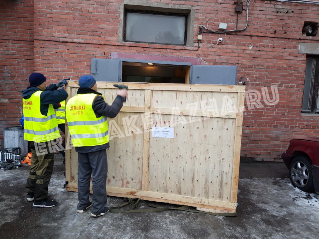 Комплекс работ по разгрузке распаковке и подьему каландера