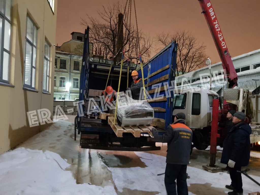 Демонтаж станка и его спуск
