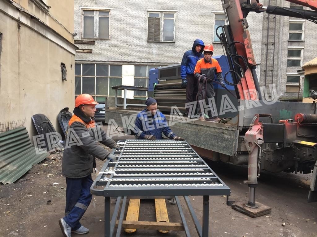 Такелаж полиграфического оборудования весом до 3 тонн